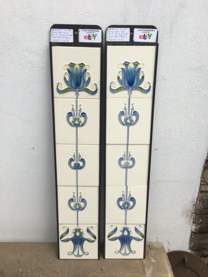 Art nouveau fireplace tiles