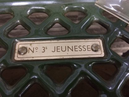 J DAY 10019 ESSE JEUNESSE NO. 3 VINTAGE DECORATIVE STOVE IN GREEN ENAMEL - Image 8
